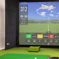 Golf Simulator Enclosure Built for Indoor Practice, 7 Size Options, Pro Impact Screen, Free Side Barriers
