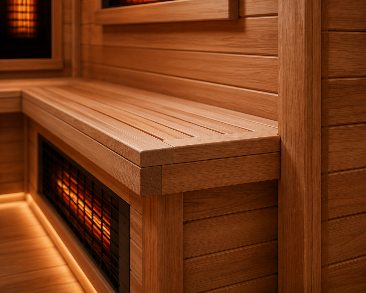 Beautiful red cedar construction detail