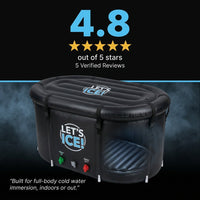 Inflatable Ice Bath Tub for Athletes – 216-Gallon Cold Plunge Tub with Insulated Lid, Full-Body Stretch Design, Insulated & Water Chiller Compatible, Portable for Indoor & Outdoor Recovery — Results & Stats