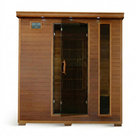 Klondike 4-Person Cedar Infrared Sauna with 9 Heaters — Studio Shot