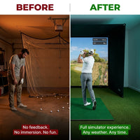 Simbox Golf Simulator Enclosure - 7 Sizes Available — Before & After
