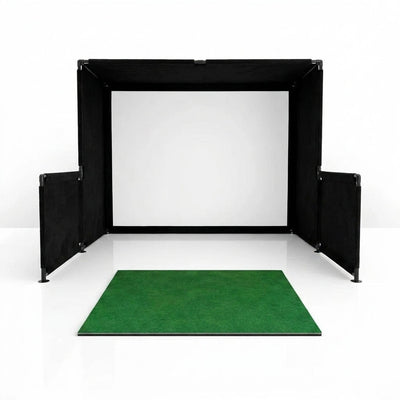 Golf Simulator Enclosure Built for Indoor Practice, 7 Size Options, Pro Impact Screen, Free Side Barriers