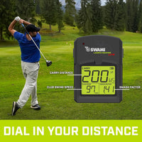 Golf Launch Monitor Built for Swing Training, Carry Distance Data, Club Head Speed Analysis, Portable Design
