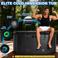 Cold Plunge Tub, 248 Gallon, 1 Horsepower, Heavy-Duty Ice Bath Tub for Athletes with Hot & Cold, Portable Inflatable Plunge Chiller with Water Treatment Kit, Immersion Therapy, Wifi (Black, 1 Set)